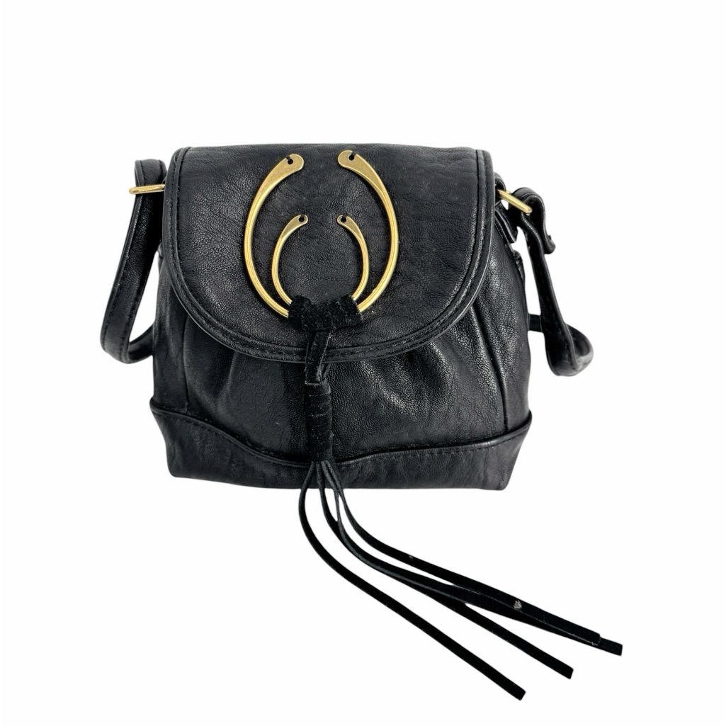 Dv By Dolce Vita Black Crossbody Bag With Gold Hardware